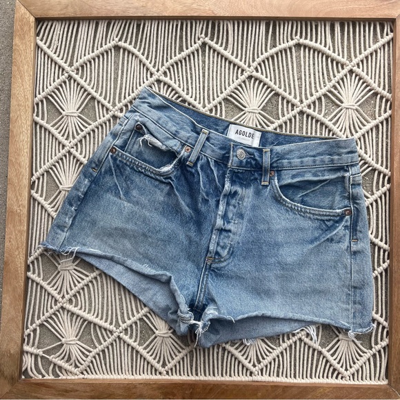 Agolde Distressed Jean Shorts Size 26